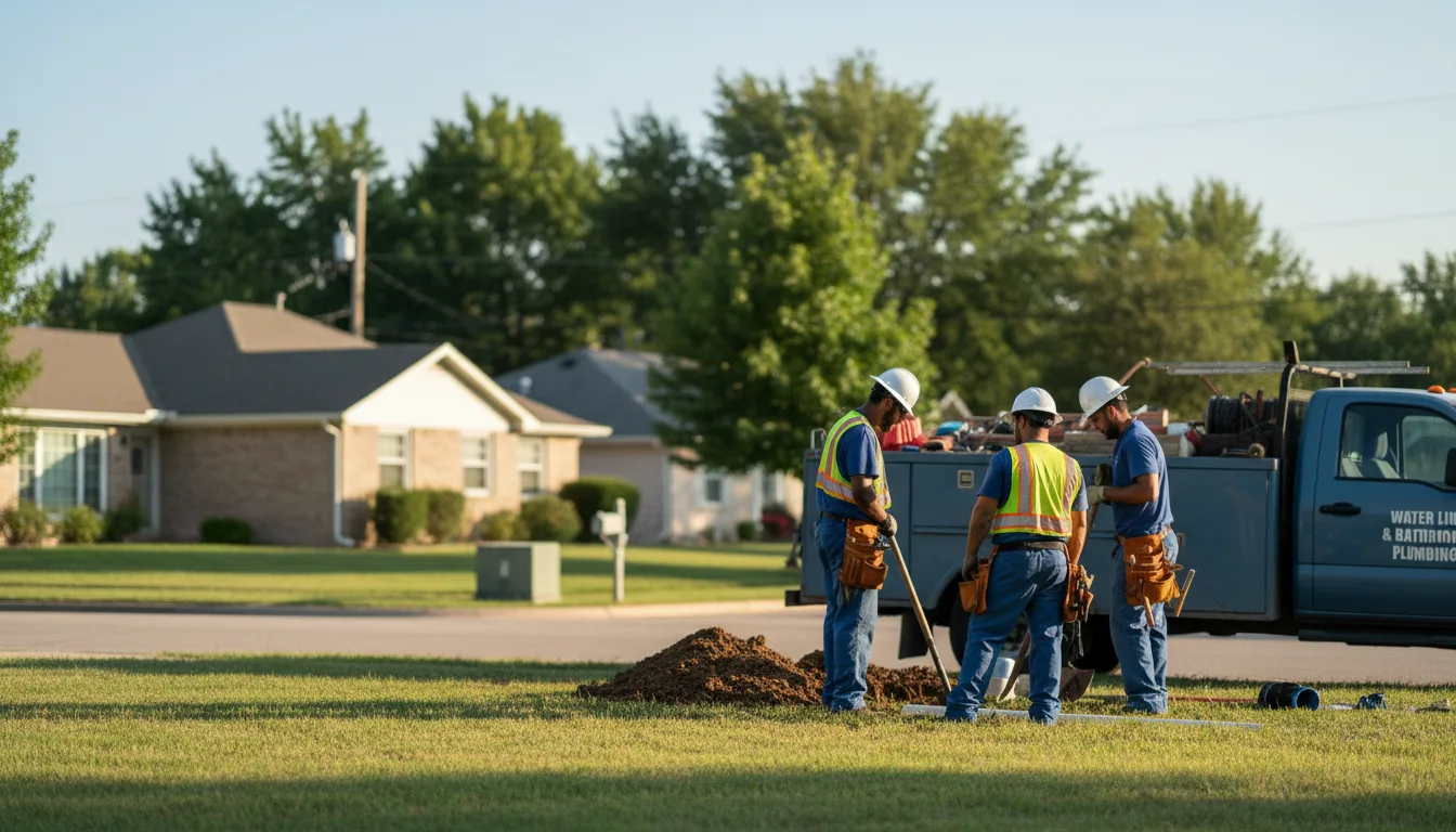 Residential water line and bathroom plumbing service in Estherwood, LA
